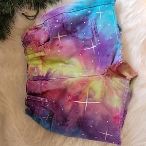 5t custom galaxy shorts (children's place)